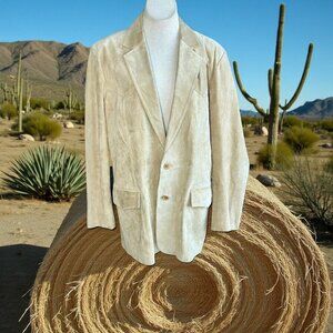Scully Western Suede Blazer Jacket Sports Coat Men's Tan Rockabilly Size 42 L